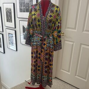 Zara Multicolor Floral Patterned Kimono